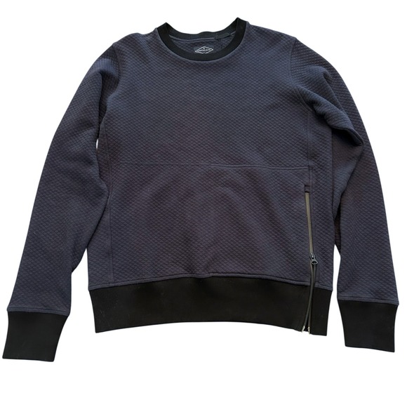 Craft Atlantic Other - Craft Atlantic Sweater Men's Size Large Navy Blue Side Zip Textured Pullover 18‎